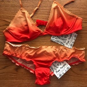 Free people bra & underwear set